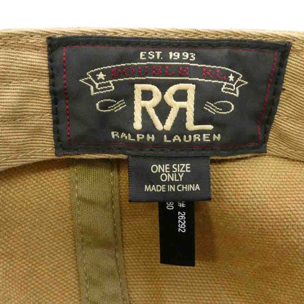 RRL ダブルアールエル GRAND CANYON CANVAS LEATHER CAP グランドキャニオン キャンバス レザー キャップ ライトブラウン系【中古】