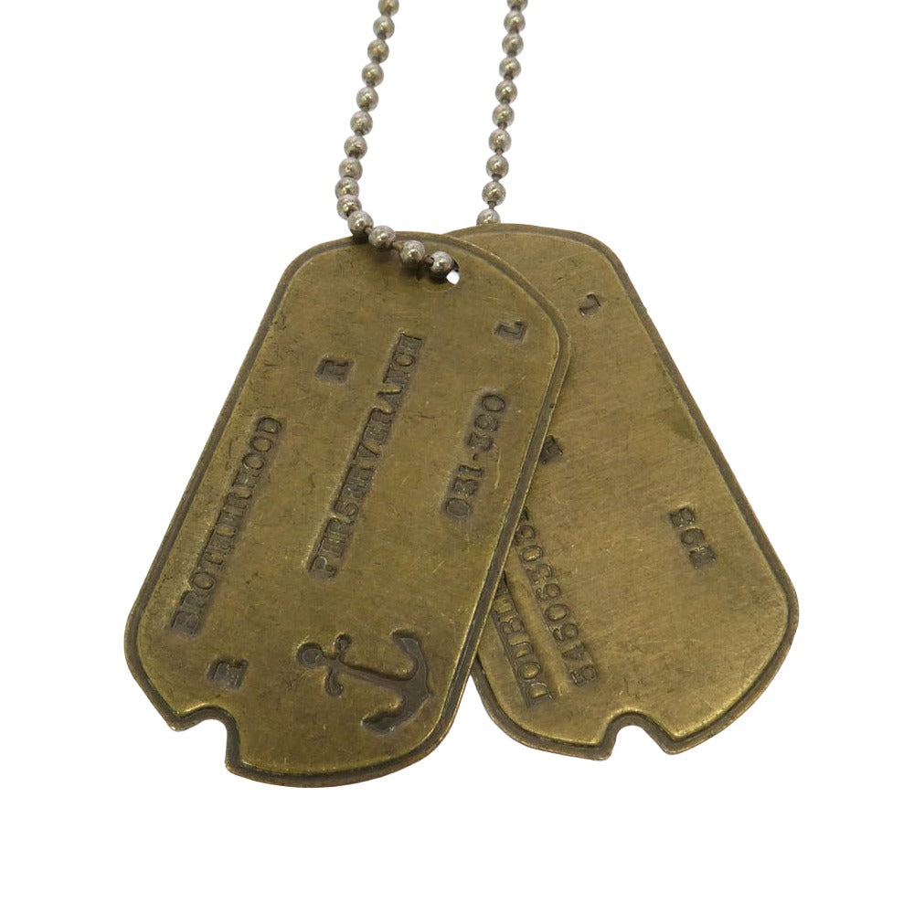 RRL ダブルアールエル WW2 MODIFIED DOG TAG BRASS ドッグタグ ネックレス ゴールド系 シルバー系【中古】