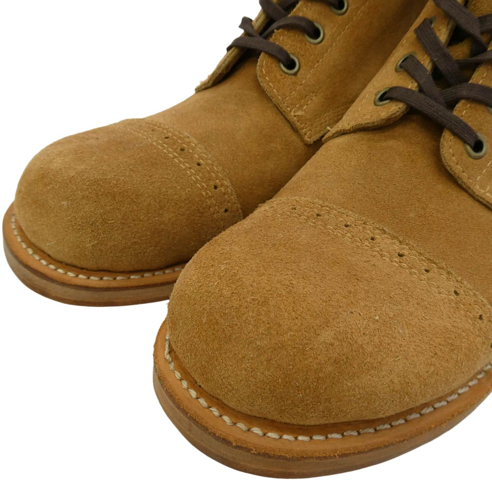 RRL ダブルアールエル USA製 BOWERY BOOTS レースアップ スエードレザー ボーリー ブーツ ブラウン系 US10【美品】【中古】