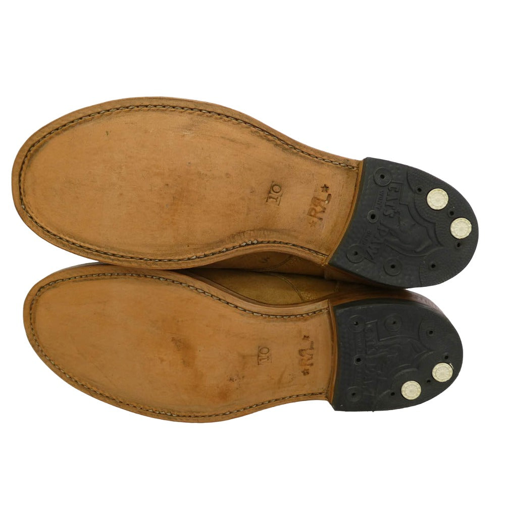RRL ダブルアールエル USA製 BOWERY BOOTS レースアップ スエードレザー ボーリー ブーツ ブラウン系 US10【美品】【中古】