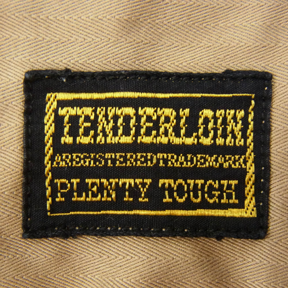 TENDERLOIN テンダーロイン T-WORK SHT HERRINGBONE S/S ヘリンボーン 半袖 ワーク シャツ ブラウン系 S【中古】