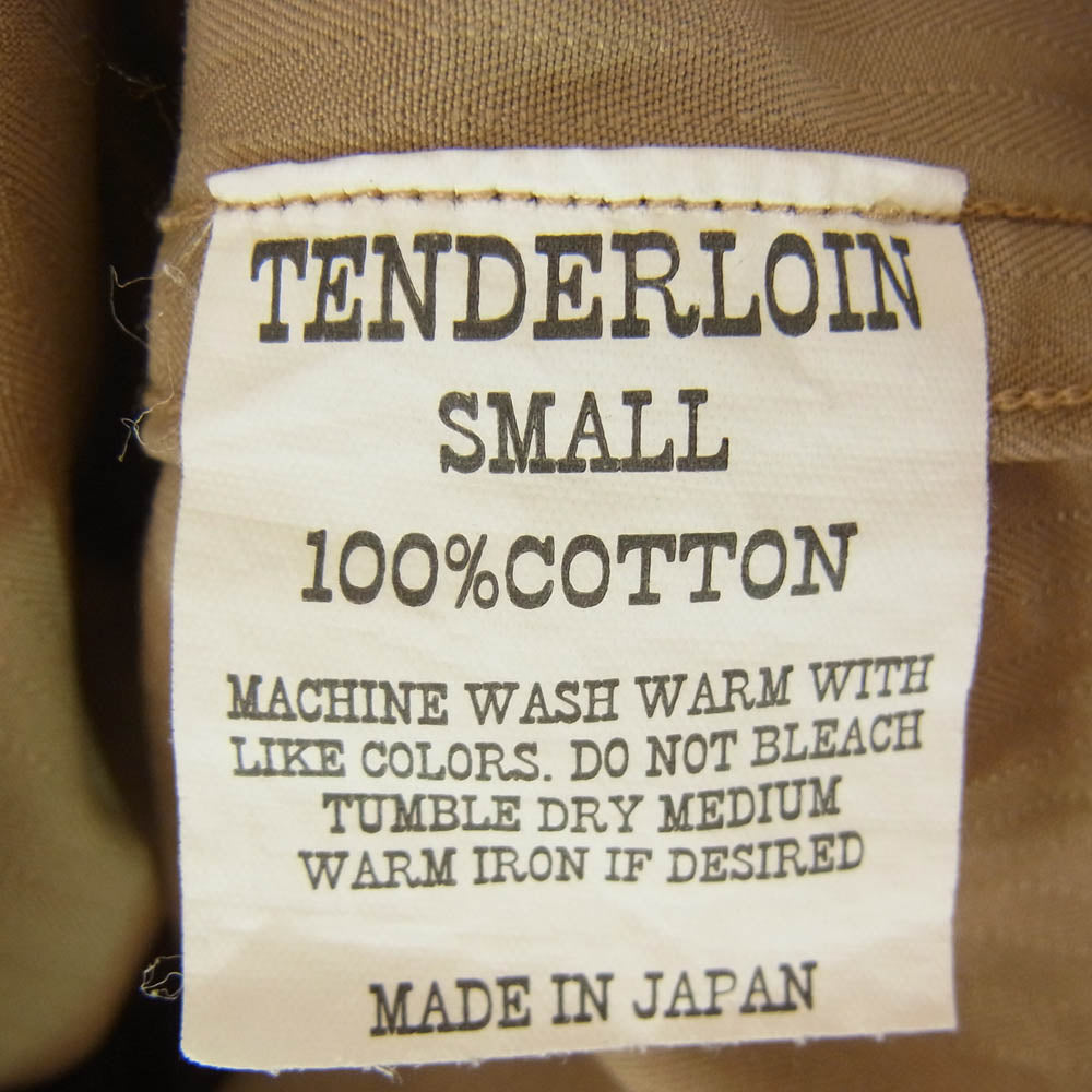 TENDERLOIN テンダーロイン T-WORK SHT HERRINGBONE S/S ヘリンボーン 半袖 ワーク シャツ ブラウン系 S【中古】
