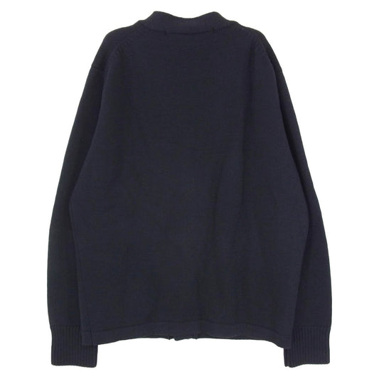 TENDERLOIN テンダーロイン T-VARSITY CARDIGAN ワッペン Vネック カーディガン ネイビー系 XL【中古】