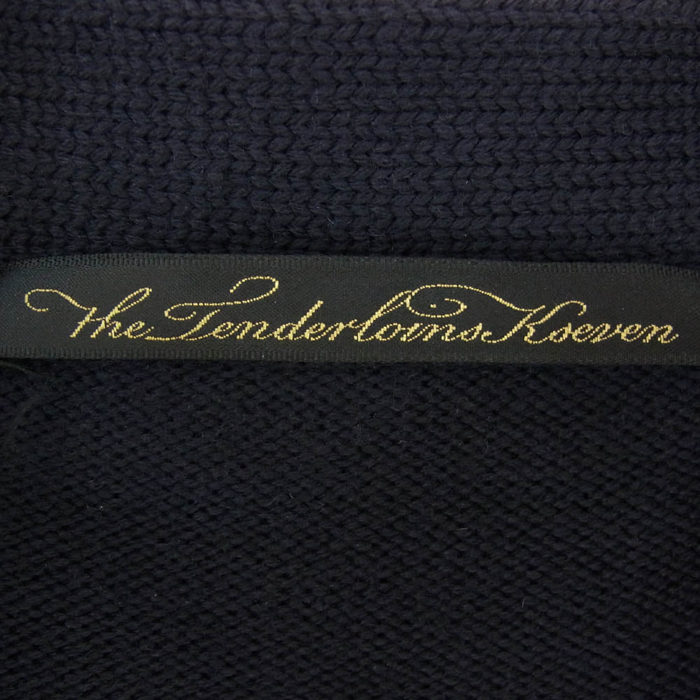 TENDERLOIN テンダーロイン T-VARSITY CARDIGAN ワッペン Vネック カーディガン ネイビー系 XL【中古】
