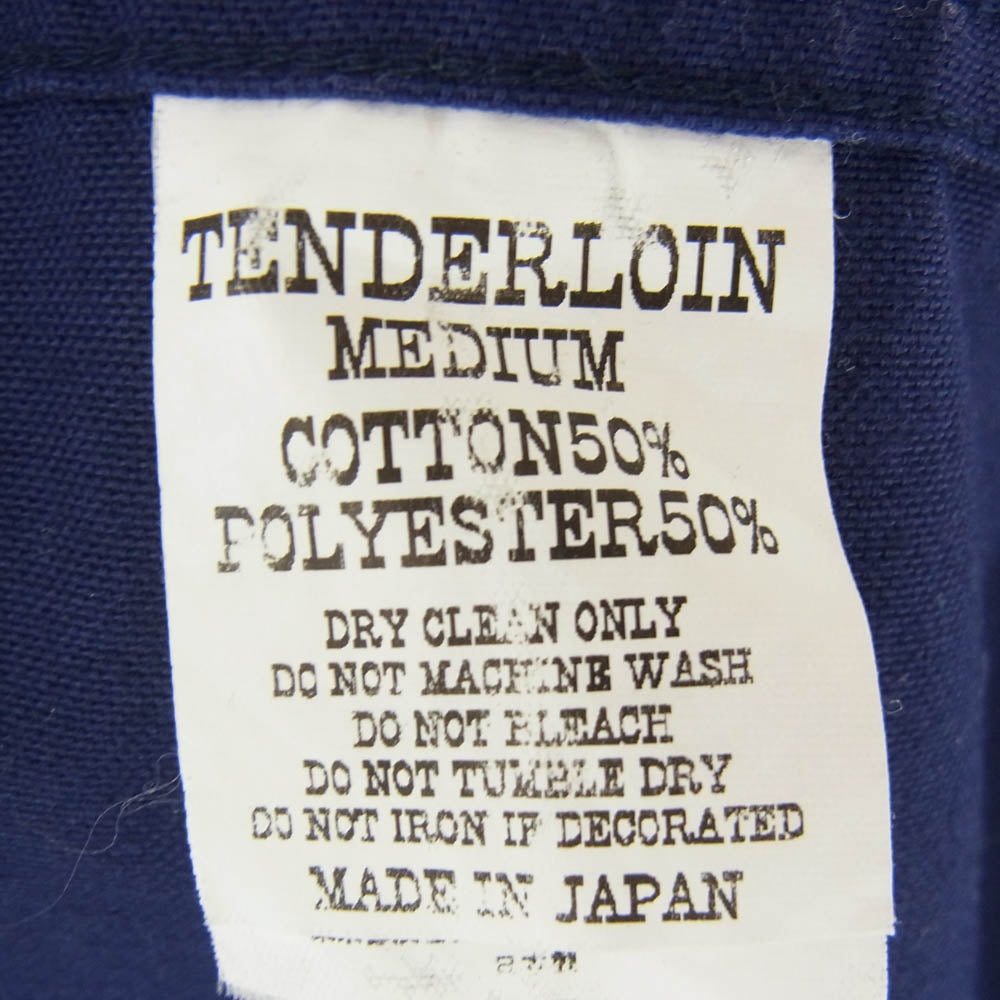 TENDERLOIN テンダーロイン T-BOWL SHT L/S 刺繡 ボーリング 長袖 シャツ ネイビー系 M【中古】