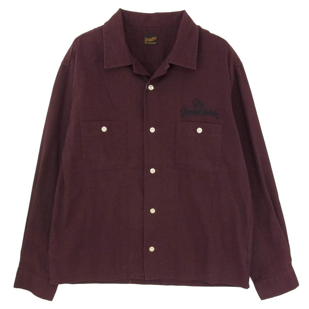 TENDERLOIN テンダーロイン T-BOWL SHT L/S 刺繡 ボーリング 長袖 シャツ パープル系 M【中古】 TENDERLOIN テンダーロイン T-BOWL SHT L/S 刺繡 ボーリング 長袖