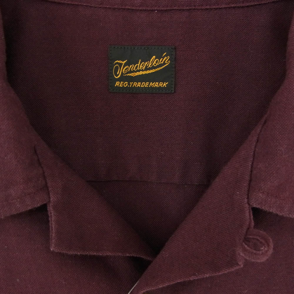 TENDERLOIN テンダーロイン T-BOWL SHT L/S 刺繡 ボーリング 長袖 シャツ パープル系 M【中古】