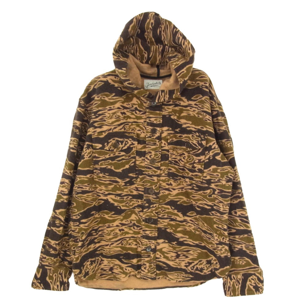 TENDERLOIN テンダーロイン T-WOOL BAMBOO PARKA SHT タイガーカモ バンブー パーカー ブラウン系 XS【中古】