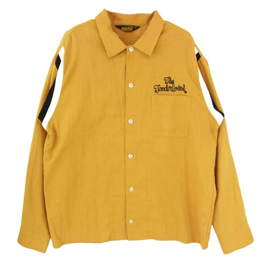 TENDERLOIN テンダーロイン T-BOWL SHT L/S 刺繡 ボーリング 長袖 シャツ マスタード系 M【中古】
