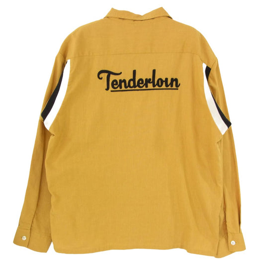 TENDERLOIN テンダーロイン T-BOWL SHT L/S 刺繡 ボーリング 長袖 シャツ マスタード系 M【中古】
