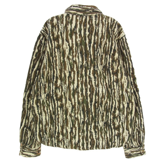TENDERLOIN テンダーロイン T-HEAVY FLANNEL SHT PRINT CAMO ヘビネル カモフラージュ柄 長袖 シャツ カーキ系 S【中古】