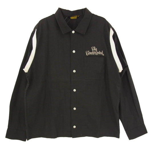 TENDERLOIN テンダーロイン T-BOWL SHT L/S 刺繡 ボーリング 長袖 シャツ ブラック系 M【中古】
