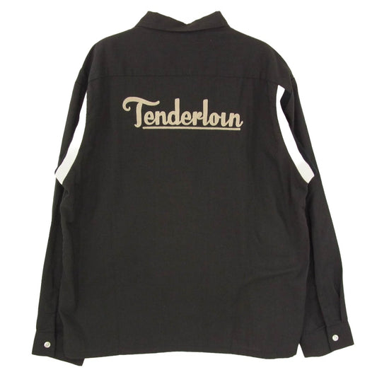 TENDERLOIN テンダーロイン T-BOWL SHT L/S 刺繡 ボーリング 長袖 シャツ ブラック系 M【中古】