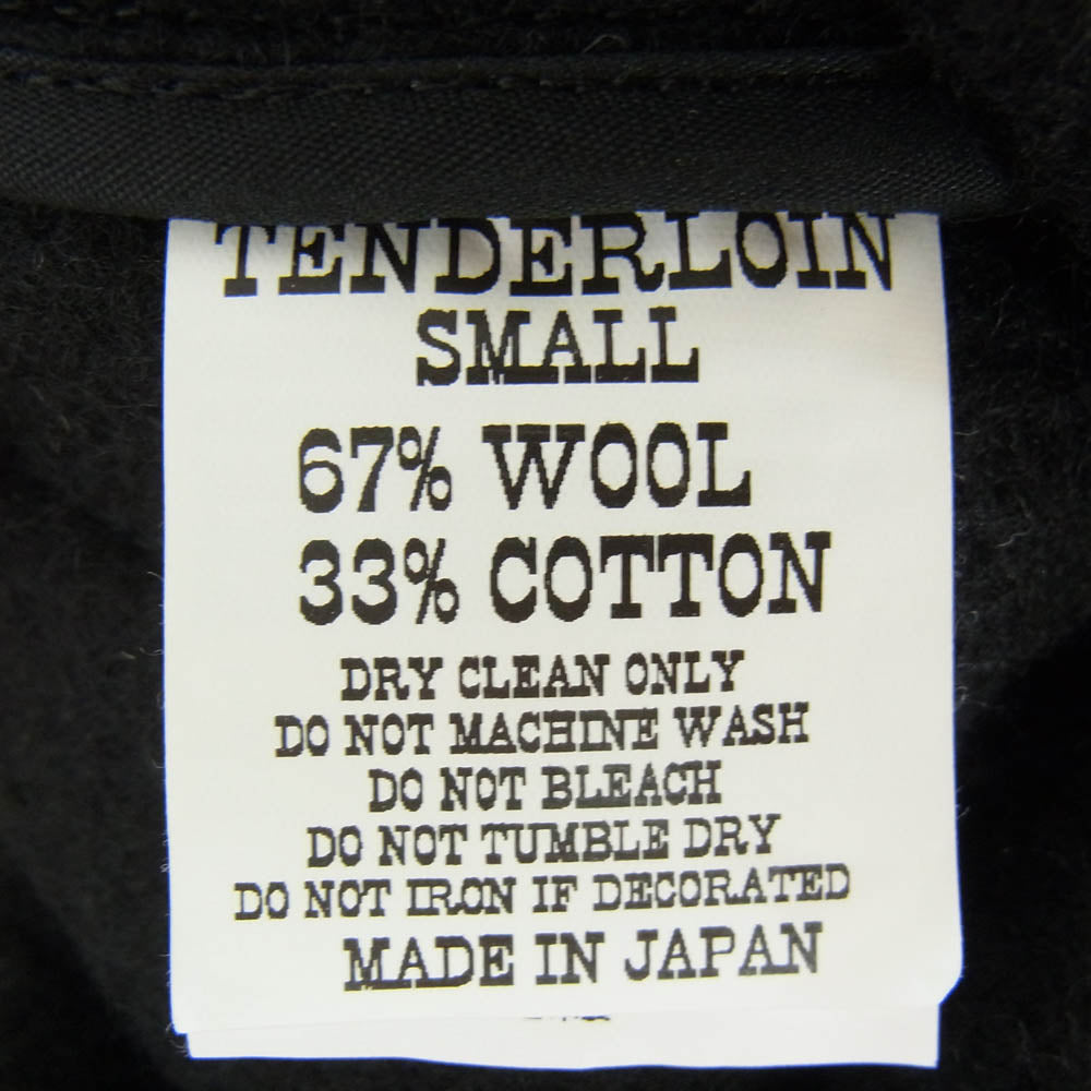 TENDERLOIN テンダーロイン T-BROWNS BEACH JKT ビーチ クロス ノーカラー ジャケット ブラック系 S【中古】