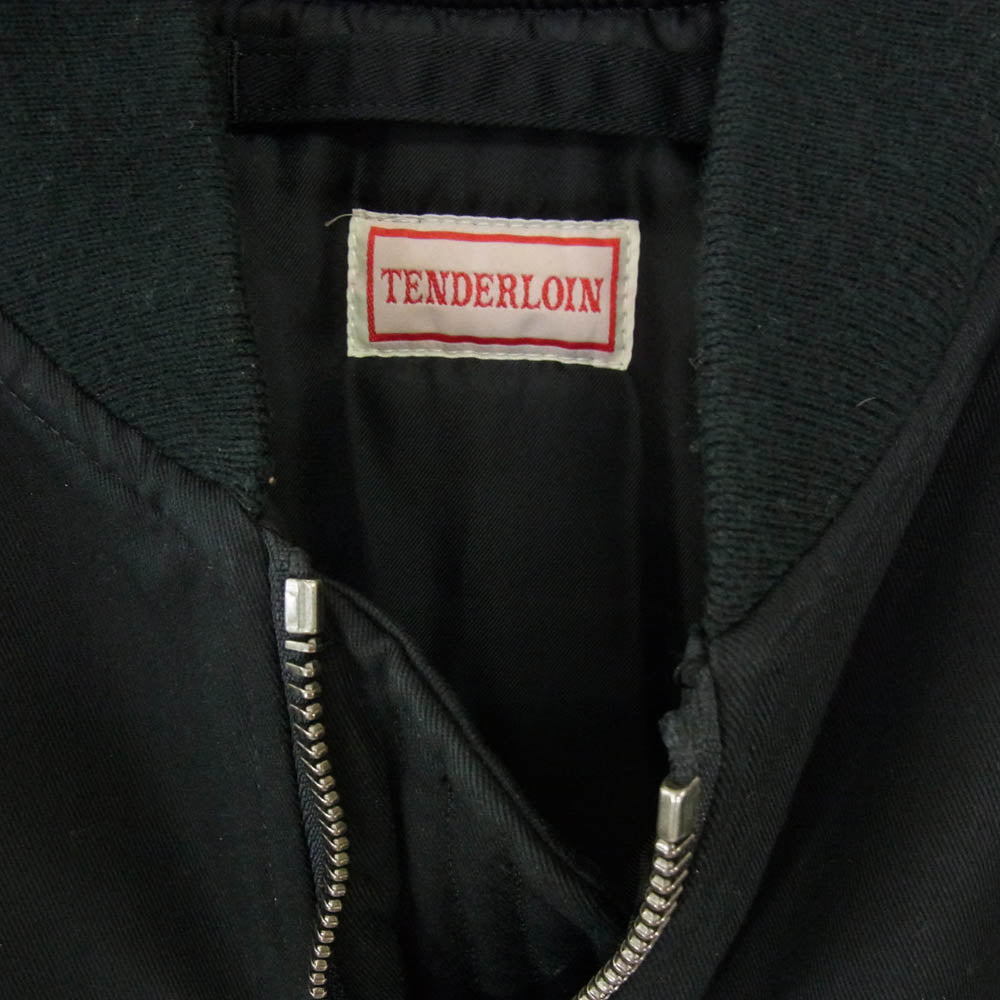 TENDERLOIN テンダーロイン ボックスタグ 中綿 MA-1 ミリタリー ジャケット ブラック系 L【中古】