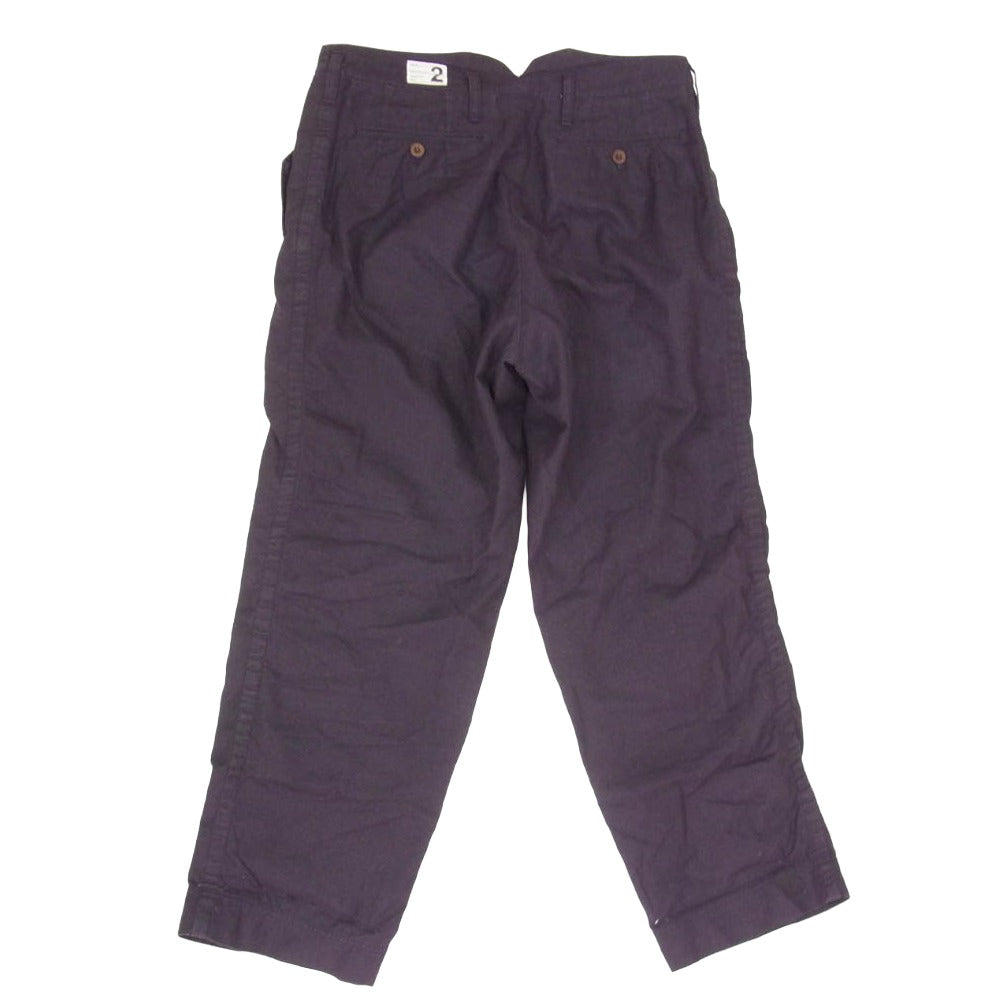 kolor カラー 13AW 13WCM-P14116 パッカリング コットン ワイド パンツ ネイビー系 2【中古】