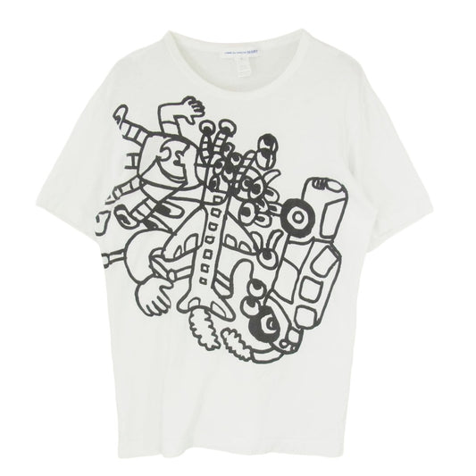 COMME des GARCONS コムデギャルソン SHIRT 17SS Noah Lyon Sketch Tee ノアリヨン スケッチ 半袖 Ｔシャツ ホワイト系 L【中古】