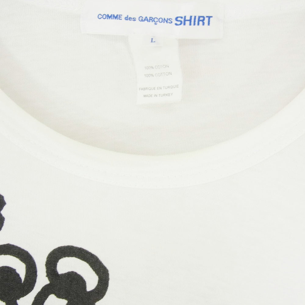 COMME des GARCONS コムデギャルソン SHIRT 17SS Noah Lyon Sketch Tee ノアリヨン スケッチ 半袖 Ｔシャツ ホワイト系 L【中古】