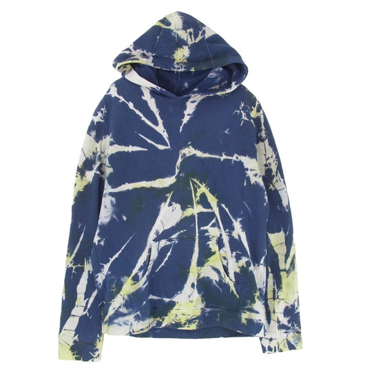 THE ELDER STATESMAN エルダー ステイツマン タイダイ プルオーバー パーカー ネイビー系 M【中古】