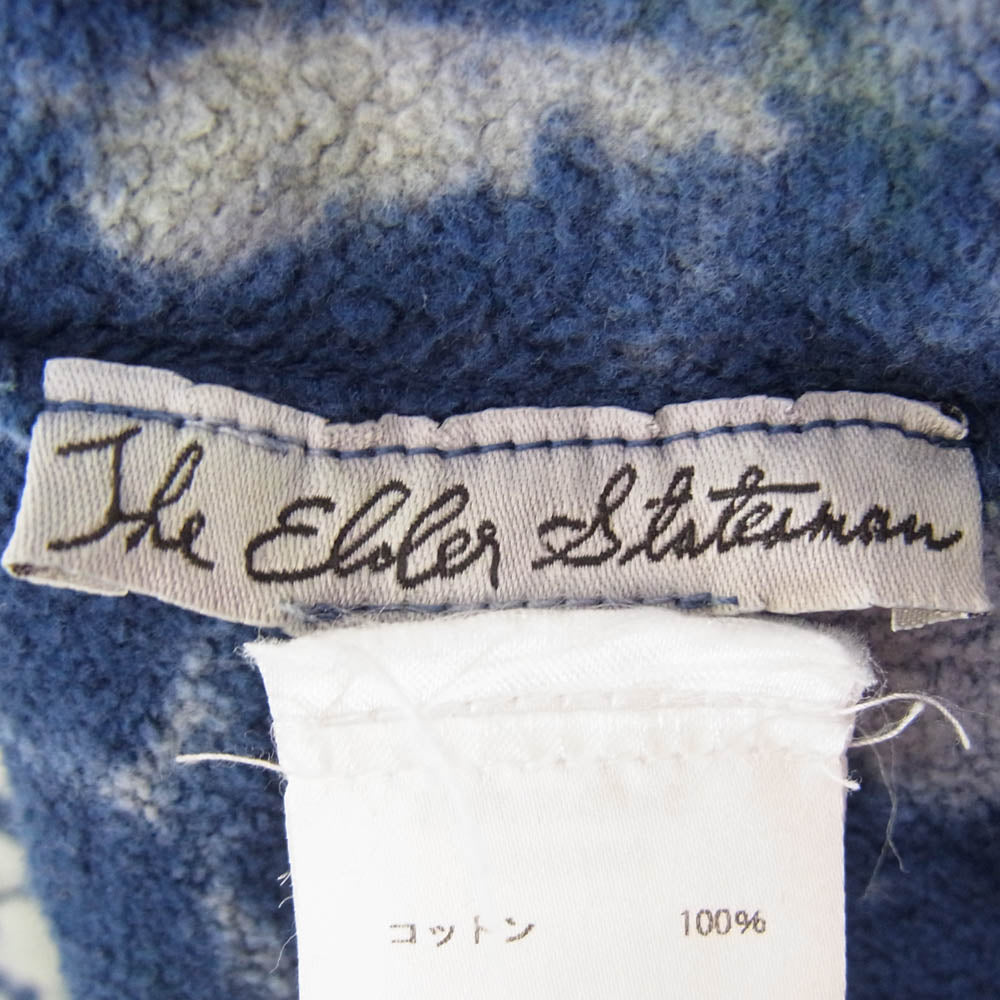 THE ELDER STATESMAN エルダー ステイツマン タイダイ プルオーバー パーカー ネイビー系 M【中古】