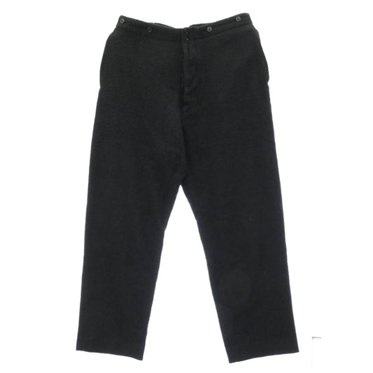 COMOLI コモリ 22AW W03-03019 縮絨ウール バック ストラップ ストレート パンツ ダークネイビー系 3【極上美品】【中古】