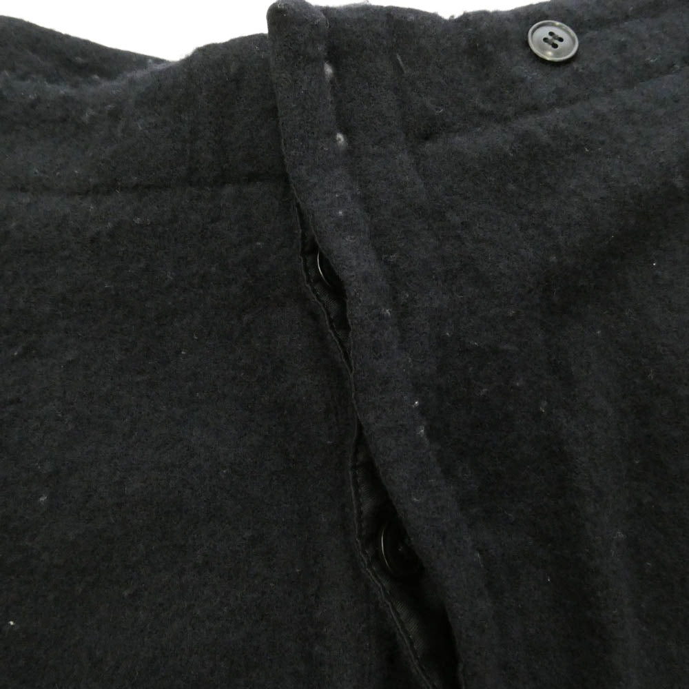 COMOLI コモリ 22AW W03-03019 縮絨ウール バック ストラップ ストレート パンツ ダークネイビー系 3【極上美品】【中古】