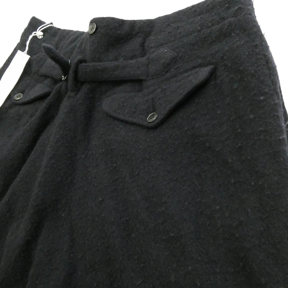 COMOLI コモリ 22AW W03-03019 縮絨ウール バック ストラップ ストレート パンツ ダークネイビー系 3【極上美品】【中古】