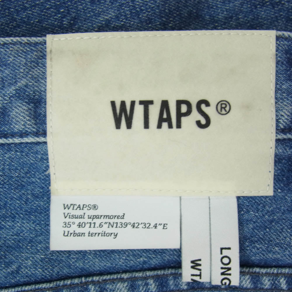 WTAPS ダブルタップス 25AW 252WVDT-PTM03 BLUES STRAIGHT / TROUSERS /COTTON. DENIM ストレート トラウザーズ ワイド デニム パンツ インディゴブルー系 X03【中古】