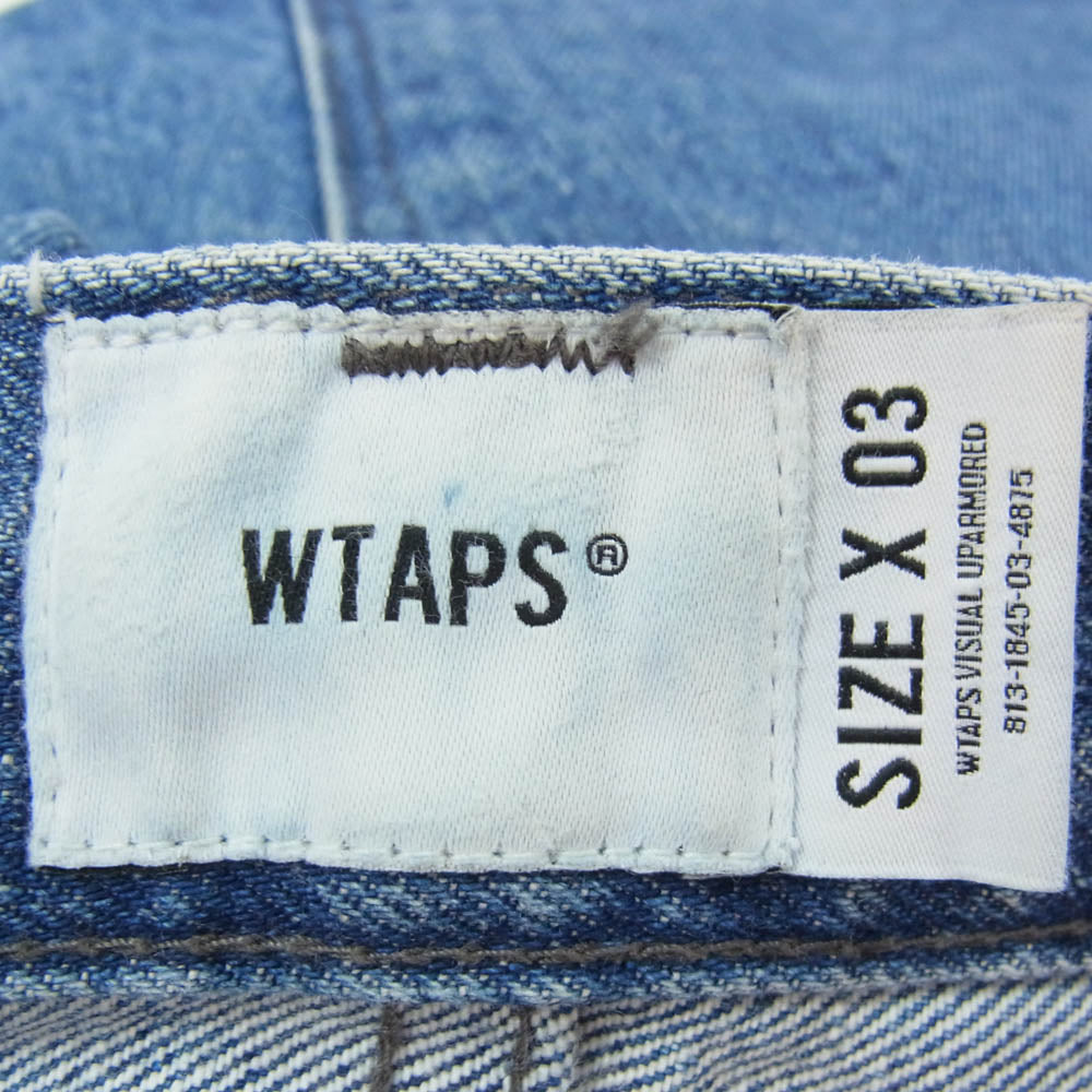WTAPS ダブルタップス 25AW 252WVDT-PTM03 BLUES STRAIGHT / TROUSERS /COTTON. DENIM ストレート トラウザーズ ワイド デニム パンツ インディゴブルー系 X03【中古】