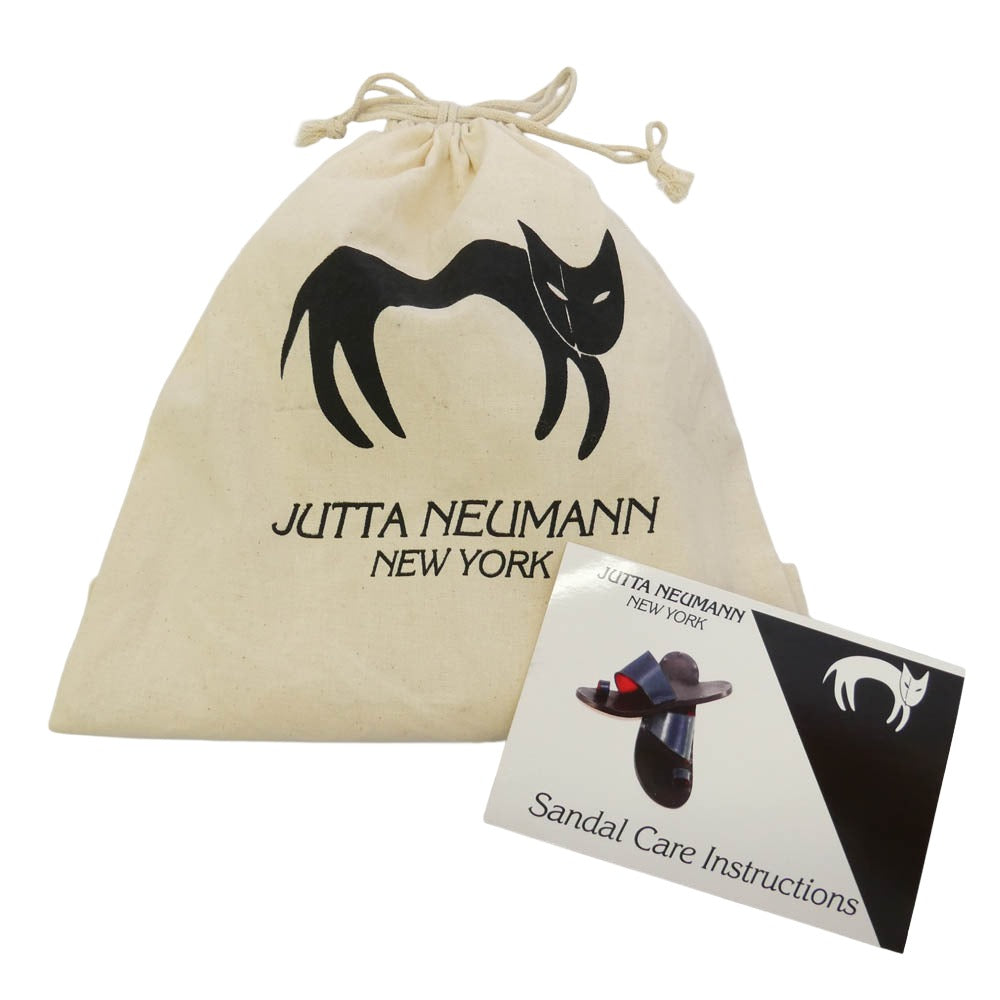 JUTTA NEUMANN ユッタニューマン ALICE Birk アリス ビルケンソール サンダル ブラック系 D8【極上美品】【中古】