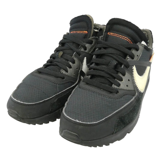 NIKE ナイキ OFF-WHITE オフホワイト AA7293-001 × Off-White Air Max 90 BLACK/BLACK-CONE-WHITE オフホワイト エアマックス ローカット スニーカー ブラック系 26cm【中古】
