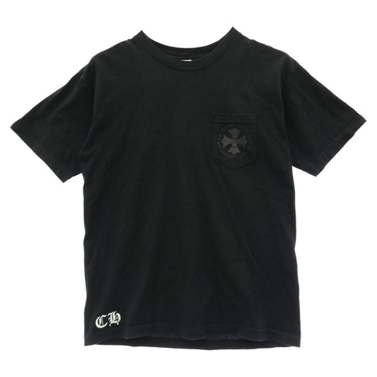 CHROME HEARTS クロムハーツ（原本無） CH PLUS CHプラスプリント クルーネック 半袖 Tシャツ カットソー ブラック系 L【中古】