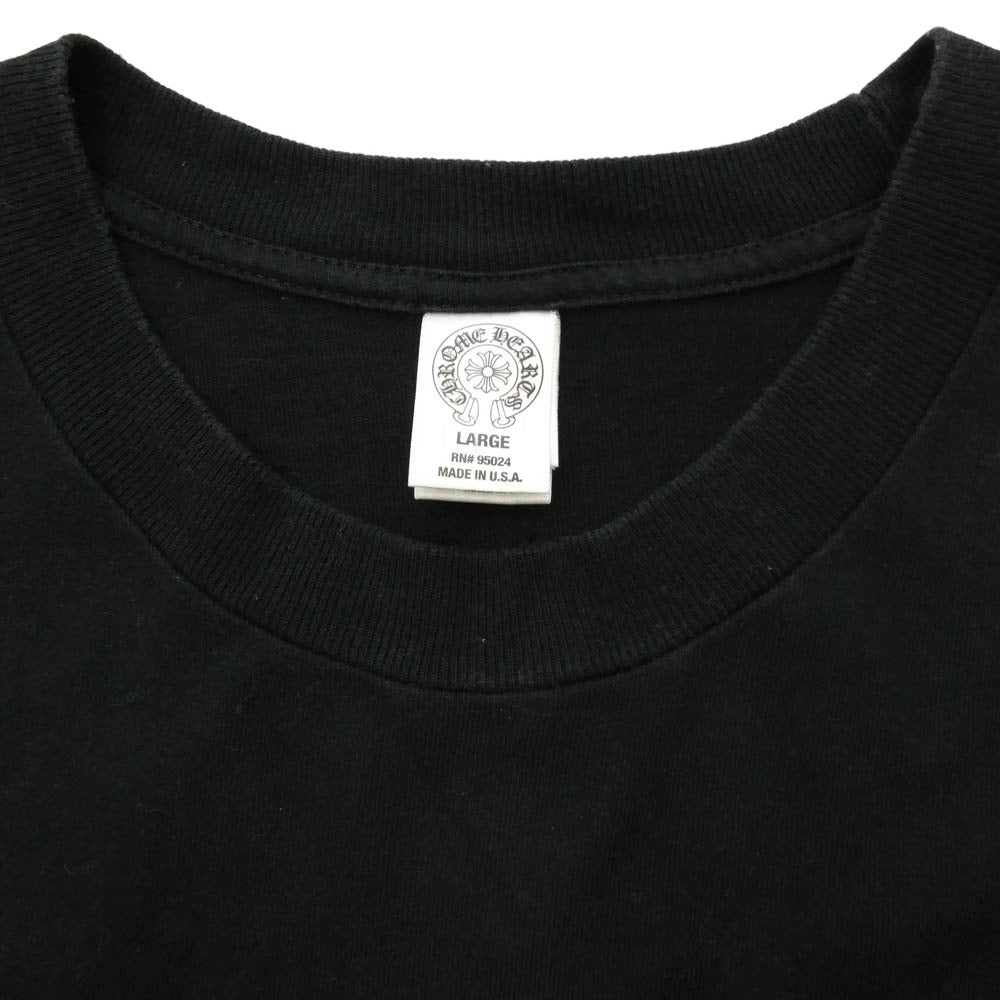CHROME HEARTS クロムハーツ（原本無） CH PLUS CHプラスプリント クルーネック 半袖 Tシャツ カットソー ブラック系 L【中古】