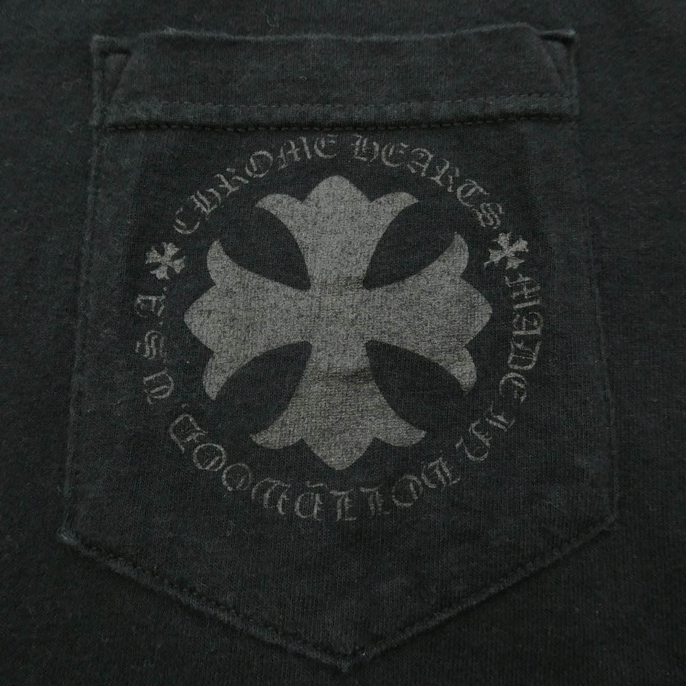 CHROME HEARTS クロムハーツ（原本無） CH PLUS CHプラスプリント クルーネック 半袖 Tシャツ カットソー ブラック系 L【中古】