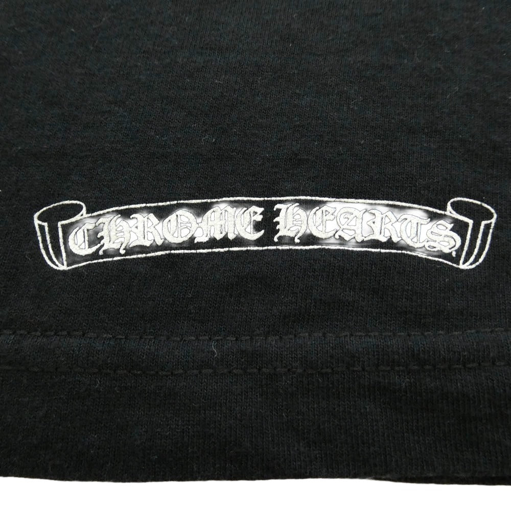 CHROME HEARTS クロムハーツ（原本無） CH PLUS CHプラスプリント クルーネック 半袖 Tシャツ カットソー ブラック系 L【中古】