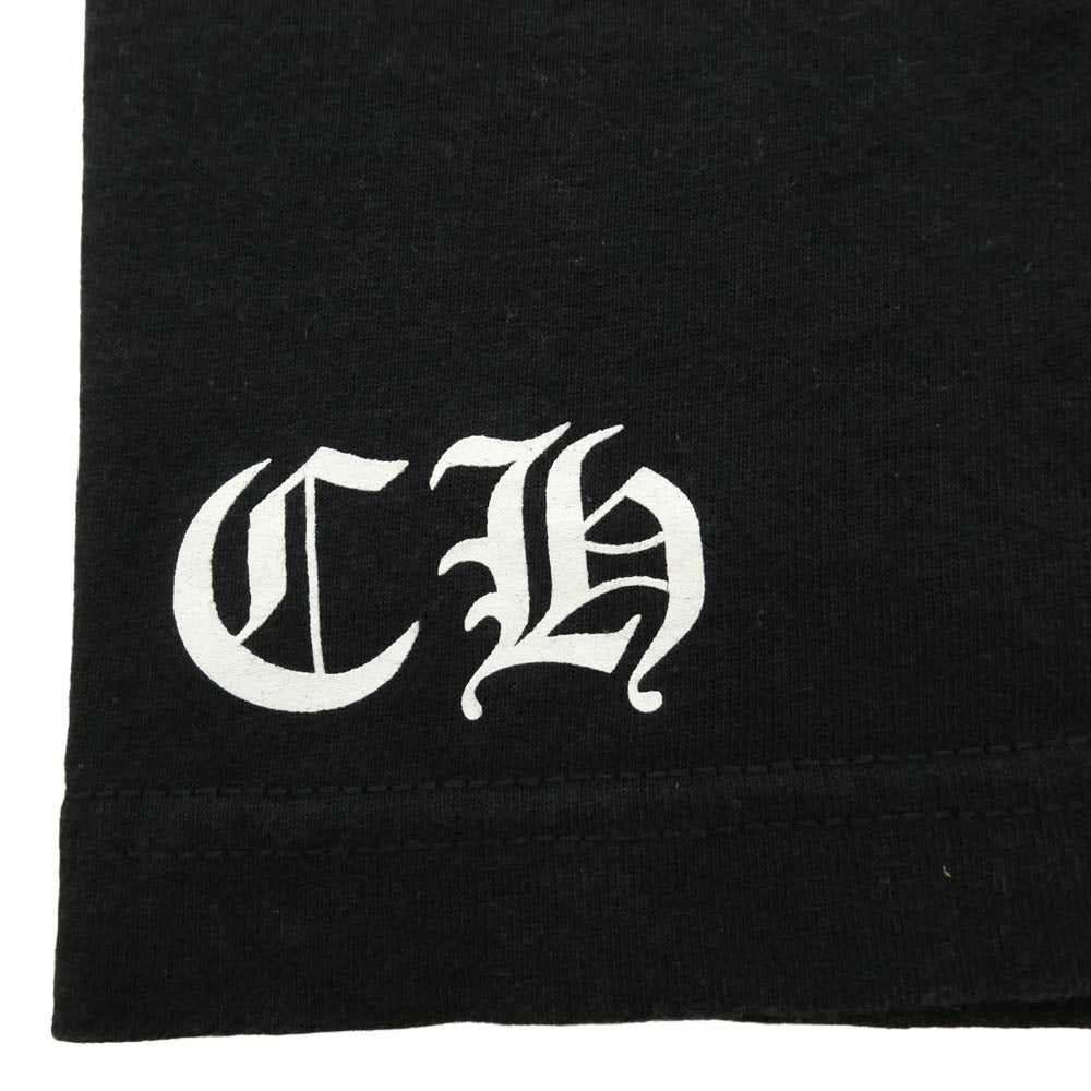 CHROME HEARTS クロムハーツ（原本無） CH PLUS CHプラスプリント クルーネック 半袖 Tシャツ カットソー ブラック系 L【中古】