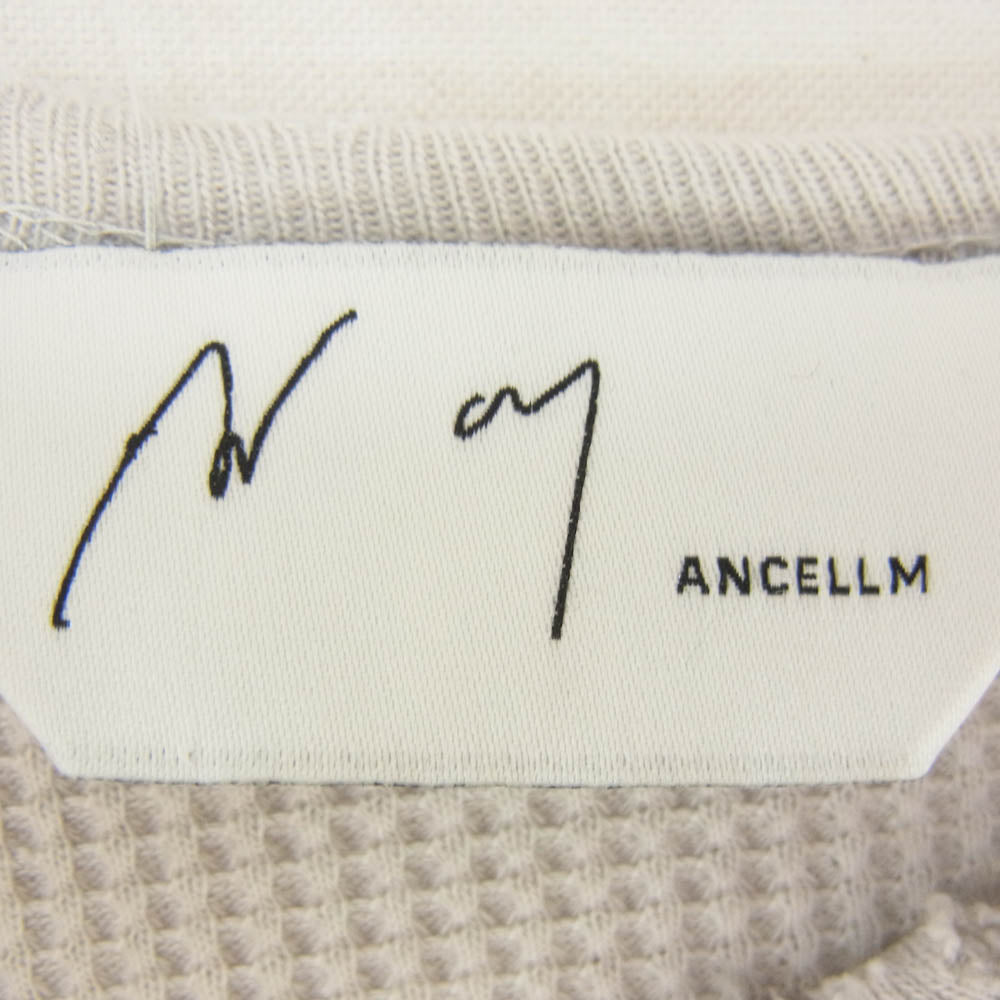ANCELLM アンセルム 26SS ANC-STD-CT03 DAMAGE WAFFLE CREW LS T-SHIRT ダメージ ワッフル クルー ロングスリーブ Tシャツ グレー系 0 【中古】