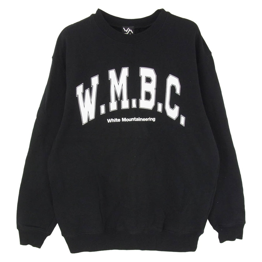 WHITE MOUNTAINEERING ホワイトマウンテニアリング 23SS BC2373503 W.M.B.C. COLLEGE LOGO SWEATSHIRT カレッジロゴ スウェットシャツ トレーナー ブラック系 1【中古】