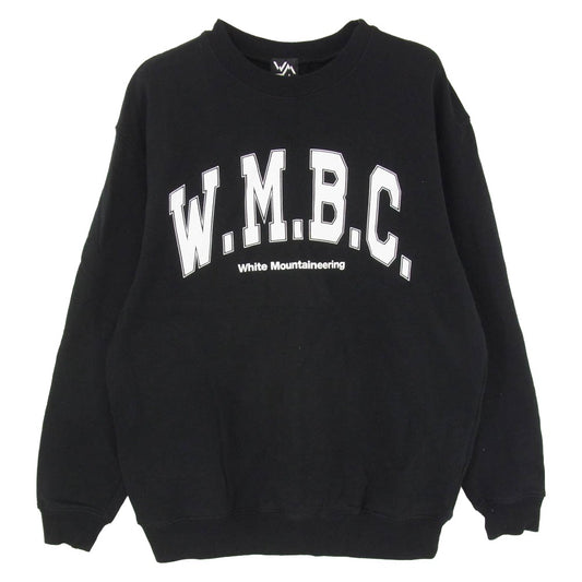 WHITE MOUNTAINEERING ホワイトマウンテニアリング 23SS BC2373503 W.M.B.C. COLLEGE LOGO SWEATSHIRT カレッジロゴ スウェットシャツ トレーナー ブラック系 1【中古】