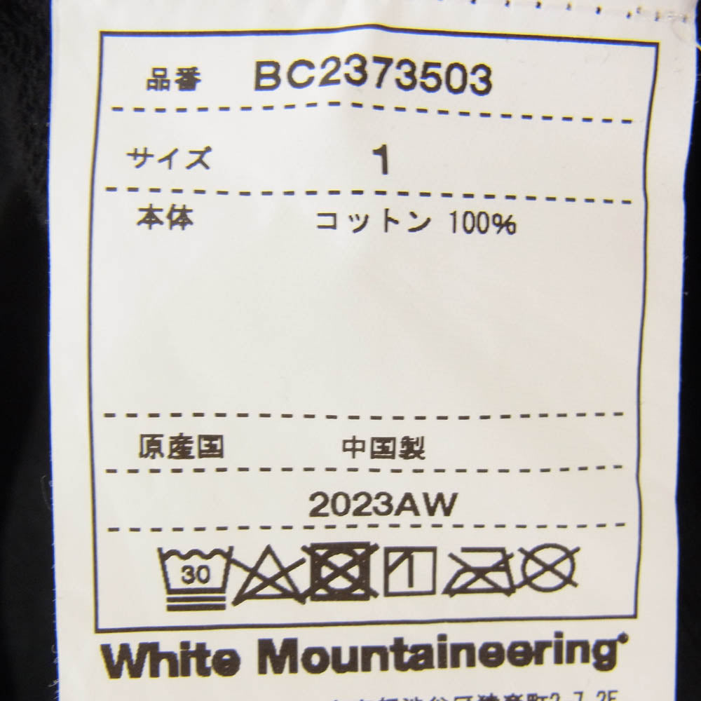 WHITE MOUNTAINEERING ホワイトマウンテニアリング 23SS BC2373503 W.M.B.C. COLLEGE LOGO SWEATSHIRT カレッジロゴ スウェットシャツ トレーナー ブラック系 1【中古】
