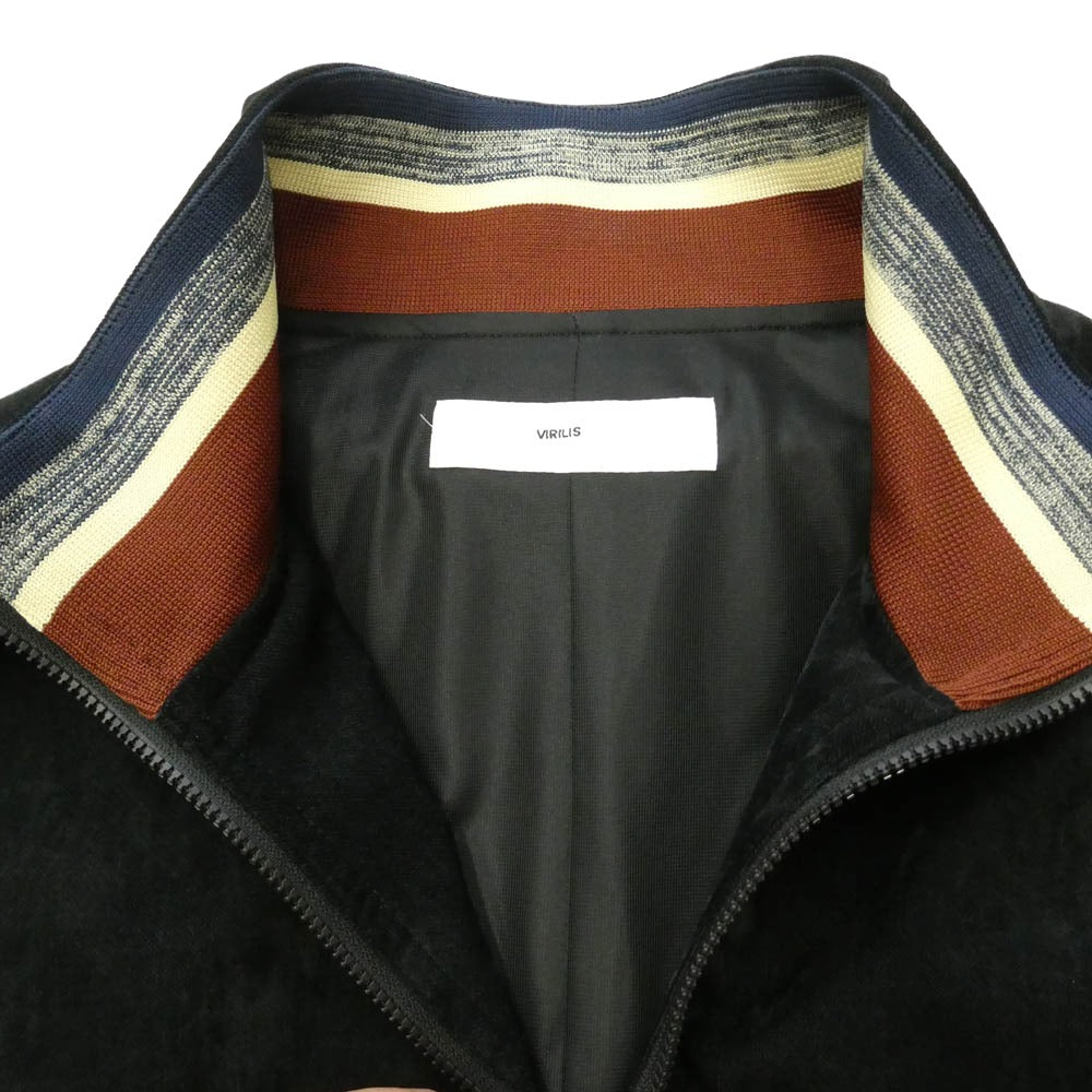 TOGA トーガ 25AW TV252-JC324 VIRILIS VELVET TRACK JACKET ウエスタンバックルジップ ビリリース ベルベット ジップ トラックジャケット ブラック系 46【美品】【中古】