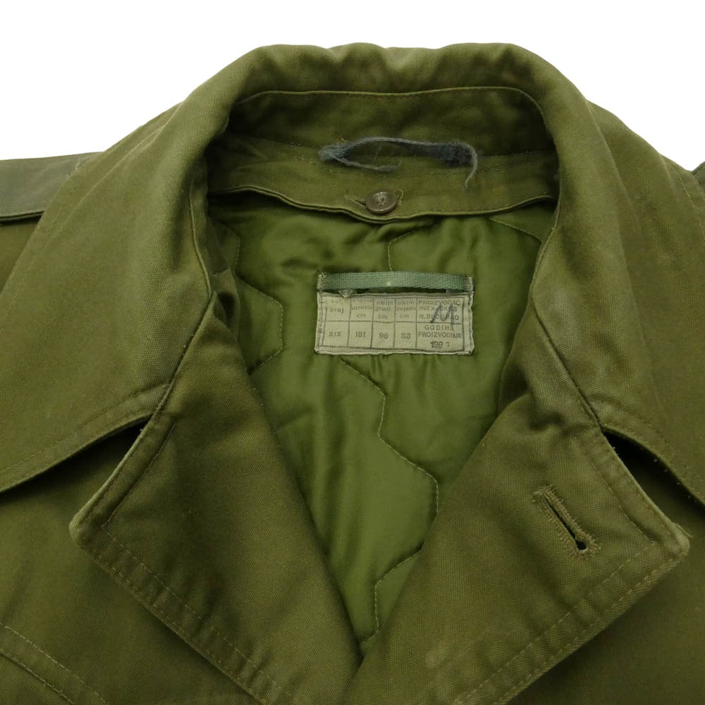 ミリタリー Vintage Slovenian ARMY ヴィンテージ スロベニア軍 モーター サイクル コート カーキ系【中古】