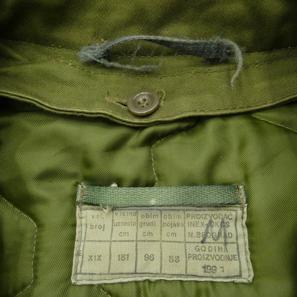 ミリタリー Vintage Slovenian ARMY ヴィンテージ スロベニア軍 モーター サイクル コート カーキ系【中古】