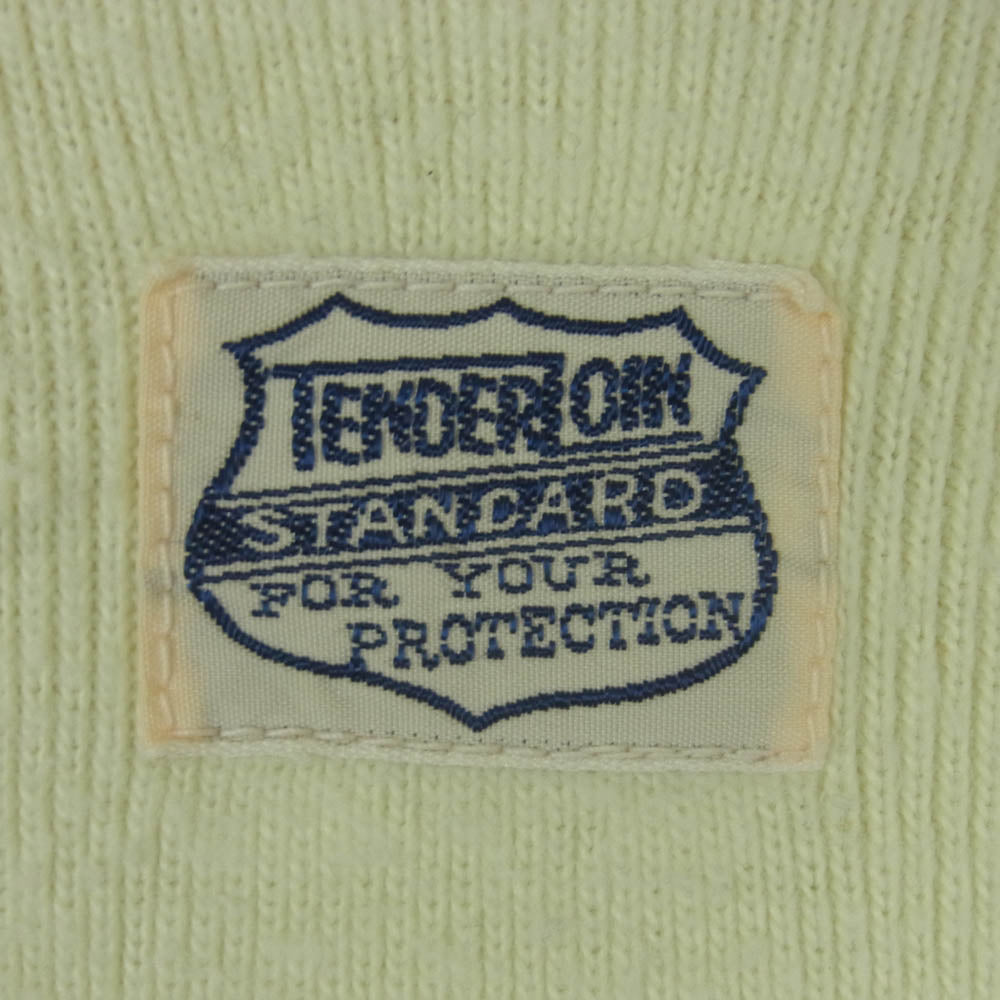 TENDERLOIN テンダーロイン T-HENRY ヘンリーネック コットン リブ 長袖 カットソー 日本製 クリーム色系 S【中古】