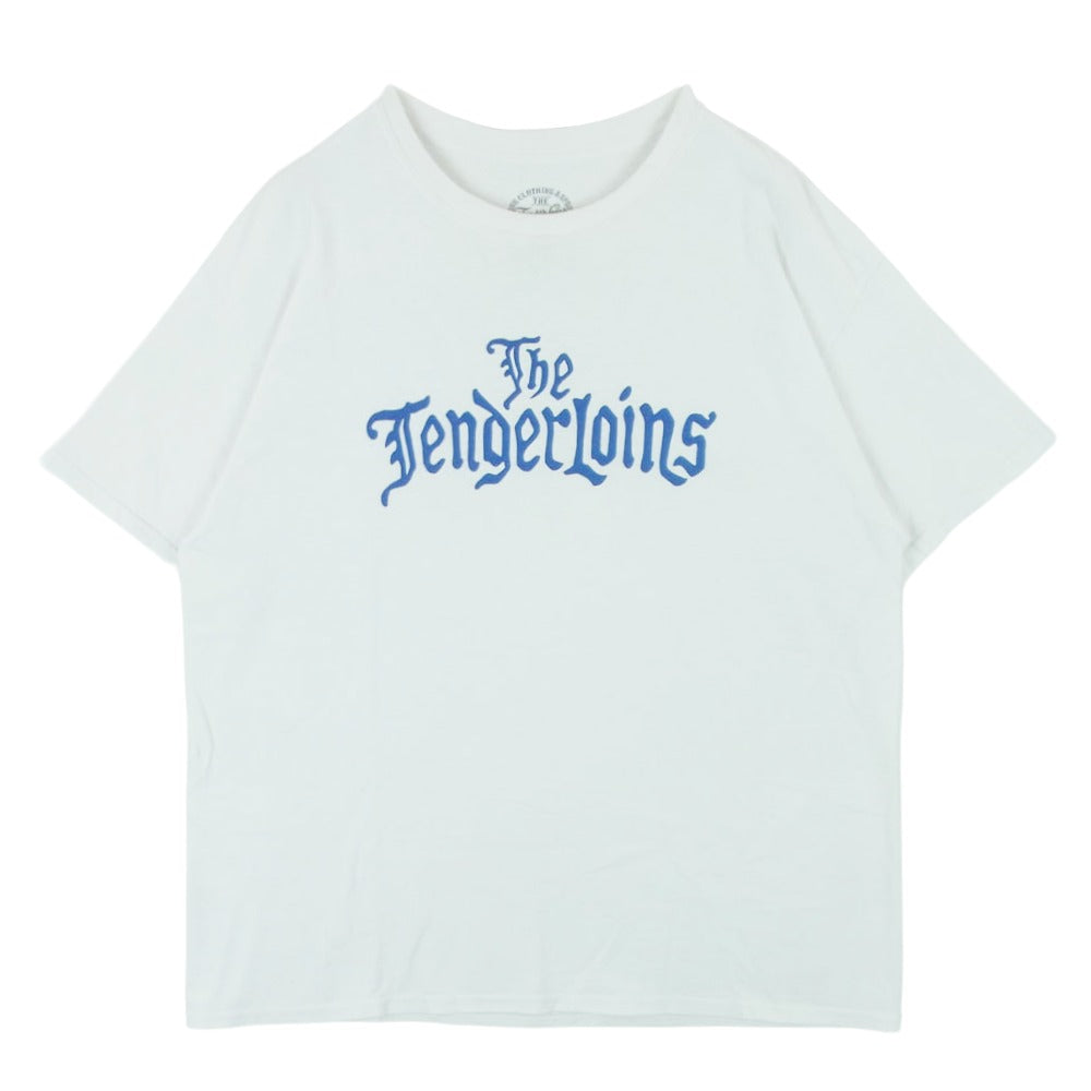 TENDERLOIN テンダーロイン 16SS T-TEE THE TENDERLOINS フロント プリント Ｔシャツ 半袖 カットソー ホワイト系 アイボリー系 L【中古】