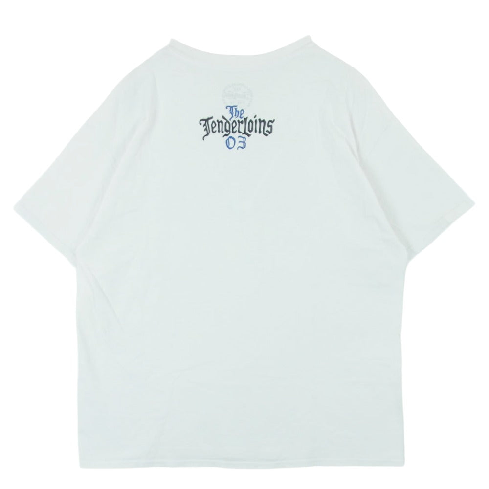 TENDERLOIN テンダーロイン 16SS T-TEE THE TENDERLOINS フロント プリント Ｔシャツ 半袖 カットソー ホワイト系 アイボリー系 L【中古】
