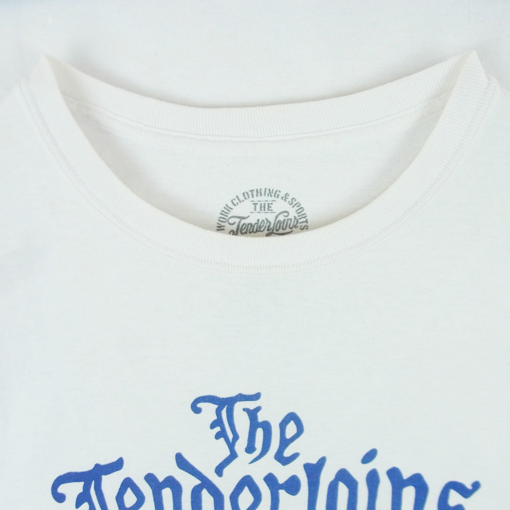 TENDERLOIN テンダーロイン 16SS T-TEE THE TENDERLOINS フロント プリント Ｔシャツ 半袖 カットソー ホワイト系 アイボリー系 L【中古】