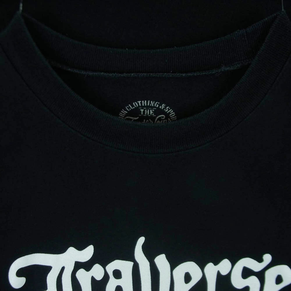 TENDERLOIN テンダーロイン TRAVERSE TOKYO トラバース東京 フロントプリント Tシャツ 半袖 カットソー ブラック系 L【中古】