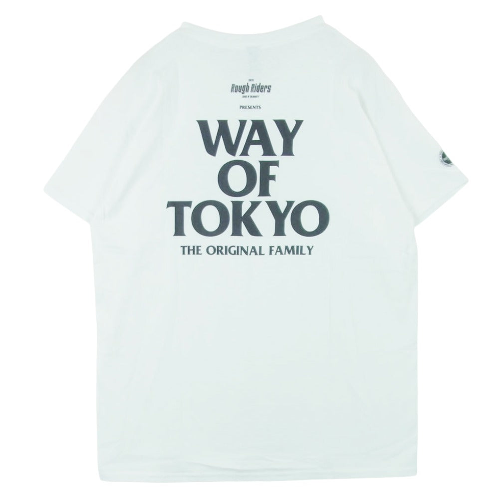 RATS ラッツ TOKYO ROUGH RIDERS WAY OF TOKYO SS TEE ラフライダーズ バックロゴ プロント Tシャツ 半袖 カットソー ホワイト系 L【中古】