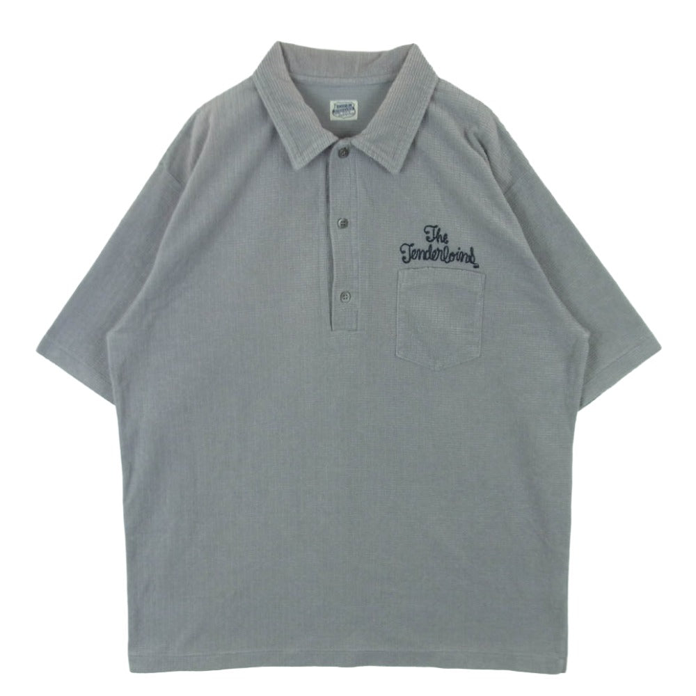 TENDERLOIN テンダーロイン T-PILE POLO K パイル コットン 半袖 ポロシャツ 日本製 グレー系 XL【中古】